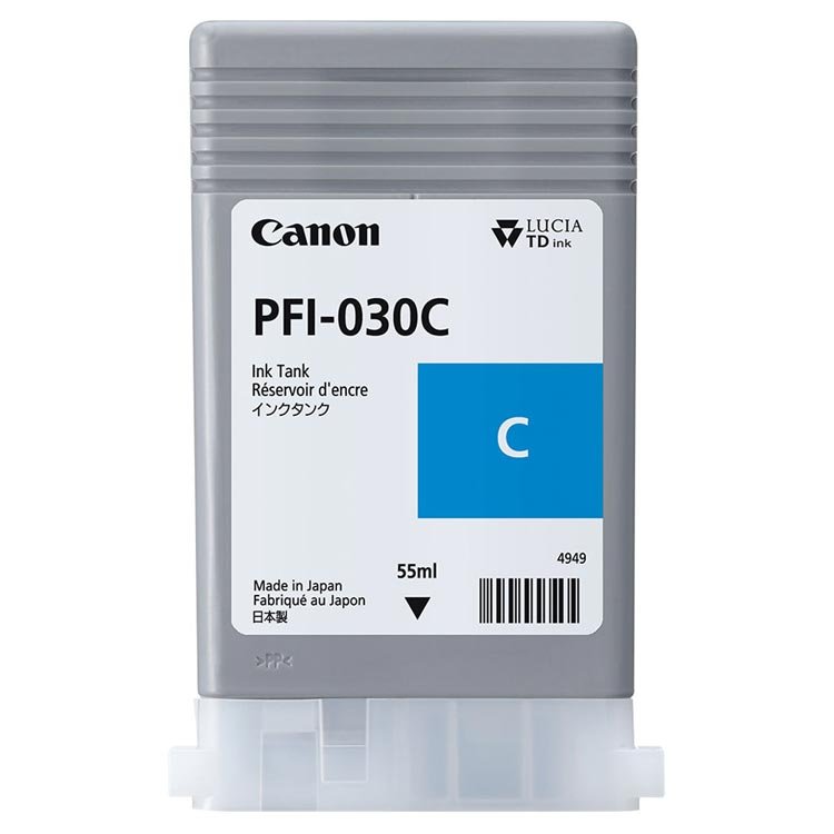 Tinta Canon PFI-030C Cyan, 3490C001AA - Imagen 2