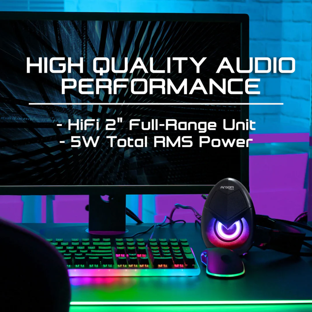 Parlantes Argom Combat Gaming S62 2.0CH - Imagen 3