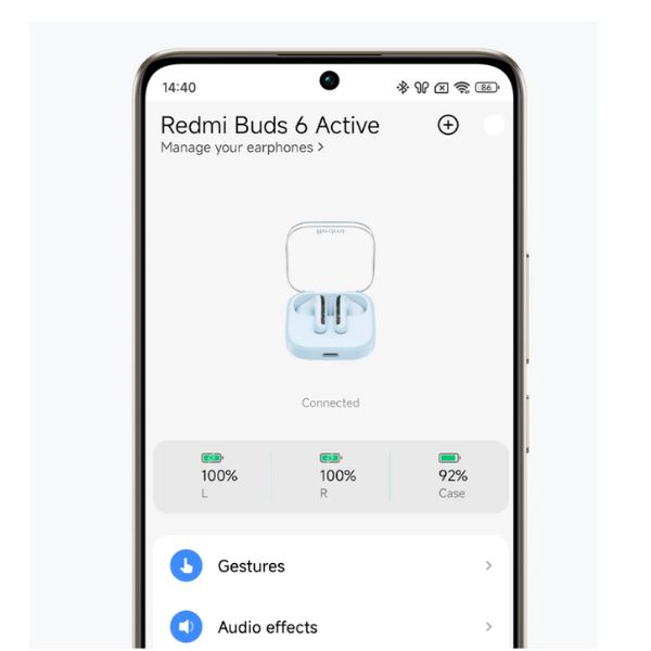 Auriculares Xiaomi Redmi Buds 6 Active | Negro - Imagen 3