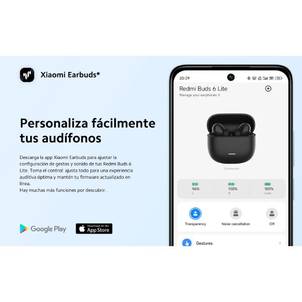 Auriculares Xiaomi Redmi Buds 6 Lite | Celeste - Imagen 6