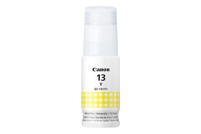Botella de Tinta Canon GI-13 Pixma G510/G610 Color Amarillo, 4686C001AA