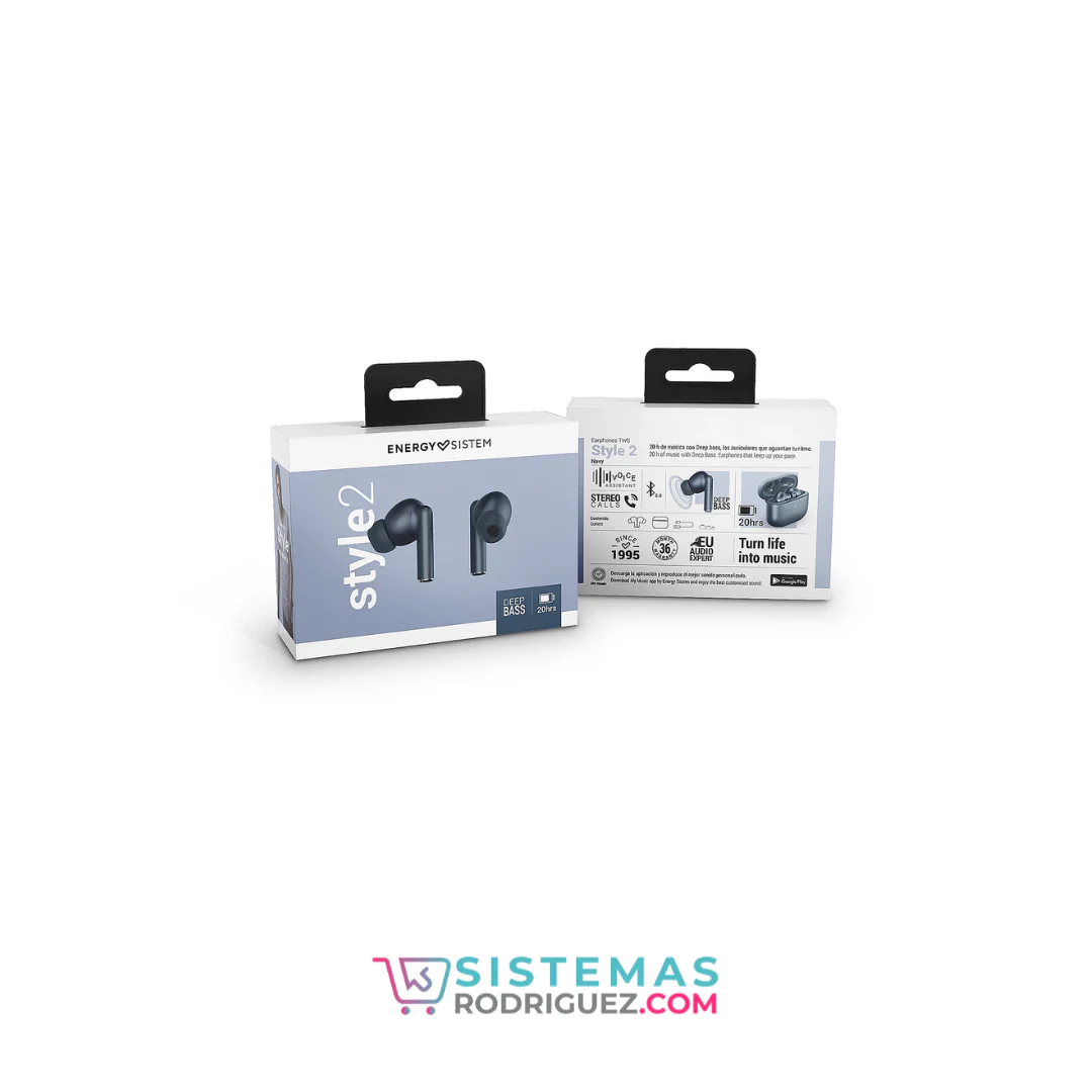 Audífonos Energy Sistem Style 2 Navy Inalámbricos Bluetooth - Imagen 3