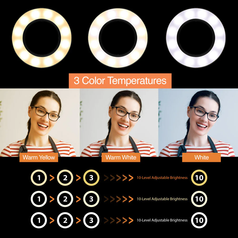 Trípode Argom con prensa para celular con aro de luz - Imagen 4