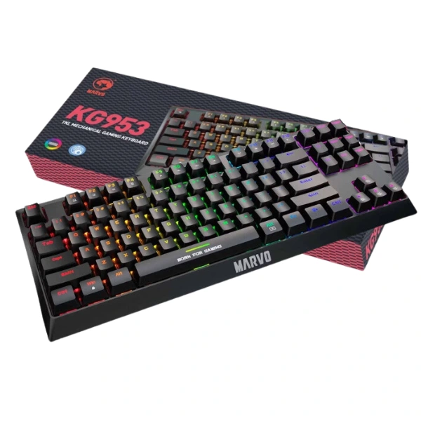 Teclado gamer Marvo mecánico RGB