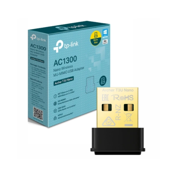 Tarjeta de Red WiFi TP-Link T3U Nano AC1300