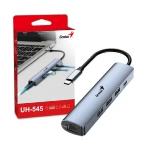 Hub Genius USB-C a USB-A – USB-C – RJ-45