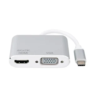 Convertidor tipo C a VGA Y HDMI 4K